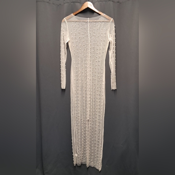 Sheer Rhinestone & Pearl Cover Up - Picture 2 of 2